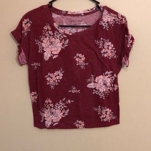 Floral cropped shirt!